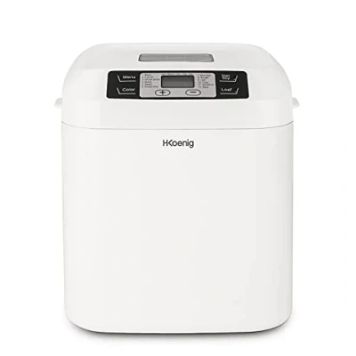 Immagine di H.Koenig BAKE320 Macchina per il Pane, 12 Programmi,1 Senza Glutine,Mantenimento a Caldo,Schermo LCD,550W,3 livelli di doratura,Partenza Ritardata 13h