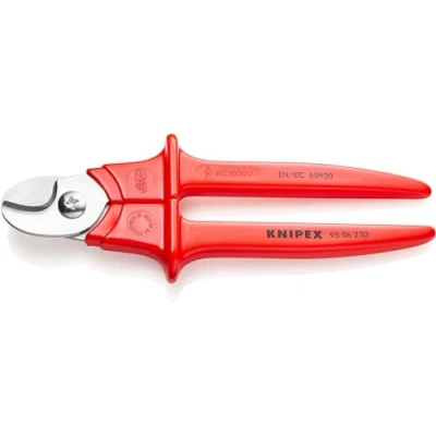 Immagine di Cesoia VDE per Cavi Adatto (isolamento) in alluminio e rame, fili singoli multipli 16 mm 50 mm² 1 Knipex Werk 95 06 230