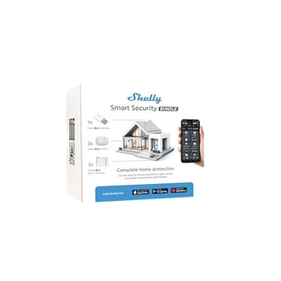 Immagine di Shelly Smart Blu Security Bundle, Dispositivi Bluetooth per Monitorare il Movimento e Configurare Zone di Allarme, Apertura Chiusura Porte o Finestre