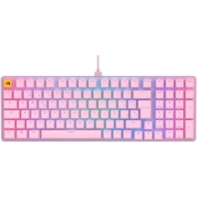 Immagine di Glorious gaming GMMK 2 Full Size (96%) Tastiera da meccanica, struttura in alluminio, personalizzabile, tasti a doppia iniezione, Fox Switches, RGB, layout QWERTY spagnolo Rosa