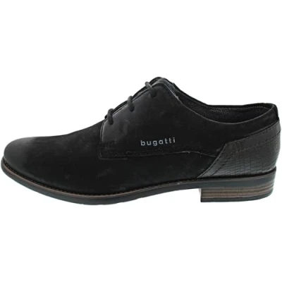 Immagine di bugatti Business Halbschuh mit Eleganter Linienführung, con Lacci Uomo, Nero, 41 EU