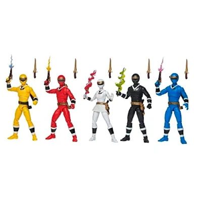 Immagine di Power Rangers, Lightning Collection, Confezione da 5 Action Figure degli Alien Rangers di Aquitar, 15 cm