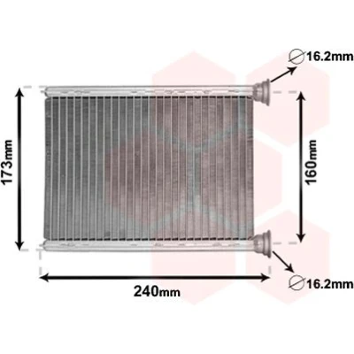 Immagine di VAN WEZEL 43006569 Radiatore Riscaldamento RENAULT: MEGANE 3, OPEL: Vivaro B Combi