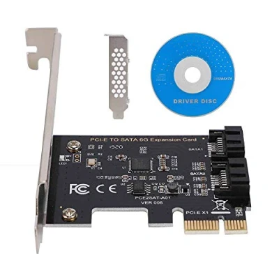 Immagine di Adattatore PCI E, Express a SATA 3.0 2 Porte III 6 Gbps Schede di espansione Supporto Alta qualità Interfaccia Programmazione IDE/AHCI