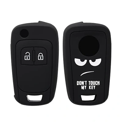 Immagine di kwmobile Custodia Coprichiave Compatibile con Opel Chevrolet 2 tasti pieghevole Cover Copritelecomando Chiave Auto Copri Chiavi Macchina Don&#039;t touch my Key
