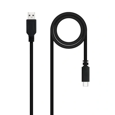 Immagine di Nanocable 10.01.2102 Cavo 3A USB 2.0 a C, telefoni di uso principale, tablet, laptop, ecc,. Fino 3 Amp carico, tipo C/M A/M, maschio nero, mts