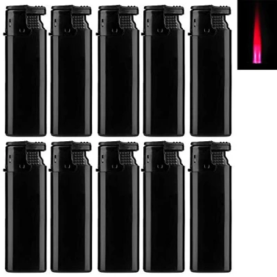 Immagine di Sepilo Accendino turbo Calidas rosso fiamma gas ricaricabile antivento (nero 10 accendini)
