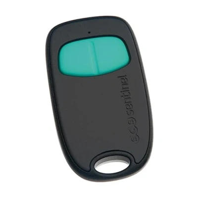 Immagine di SCS Sentinel, AAM0132, telecomando per cancello a 2 canali con codice segreto rotante, frequenza di trasmissione 433,92 Mhz, 1 batteria al litio CR2032, SimplyControl, turchese