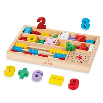 Immagine di Dal Negro Imparo Gioco educativo in Legno per Imparare i Numeri e a contare. Adatto ai Bambini dai 3 Anni su, Small, 54020