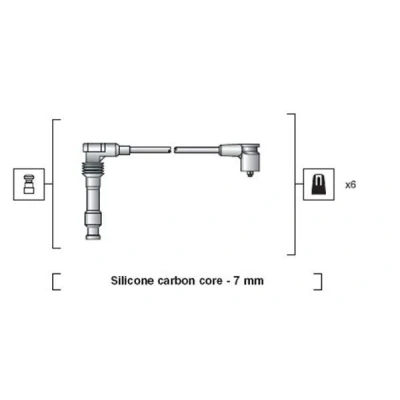 Immagine di MAGNETI MARELLI 941318111050 Kit Cavi Accensione OPEL: Calibra A, Vectra B SW, CC