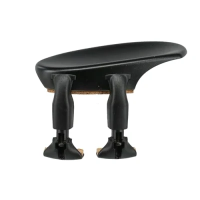 Immagine di mentoniera Wittner, laterale violino 1/8 1/16, plastica high tech, stampata anatomicamente, testata per allergie, senza cacciavite, nero, 250251, Made in Germany