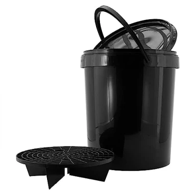 Immagine di AUTO STYLE Secchio autolavaggio 15L Nero + Coperchio Grit Guard