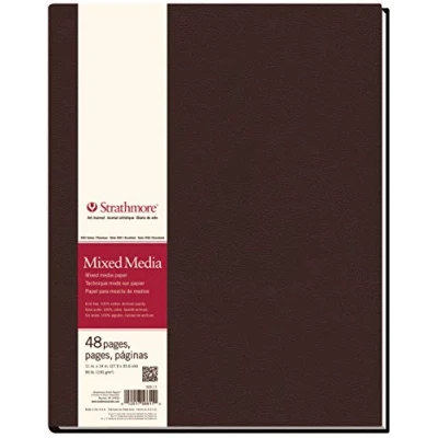 Immagine di Strathmore (566 11 STR 566 48 fogli n. 90 Mixed Media Art Journal, x 35,6 cm, 27,9 bianco, 24 pezzi