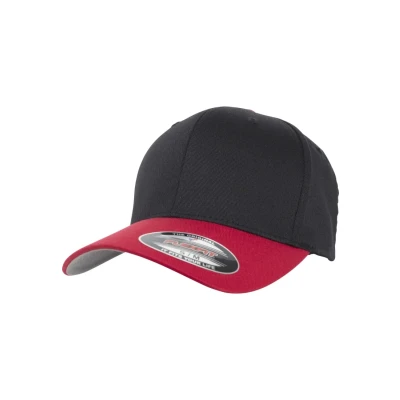 Immagine di Flexfit Wooly Combed 2TONE Cappellino, Taglia: L/XL, Black/red