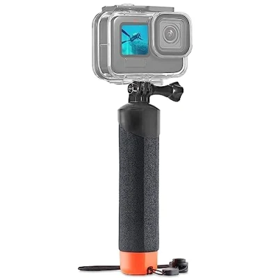 Immagine di FitStill Impugnatura monopiede galleggiante e impermeabile Per Go Pro Hero 12/11/10/9/8/7/6/5/4/3, Session, DJI Osmo altre fotocamere d&#039;azione. snorkeling, immersioni, selfie subacquei