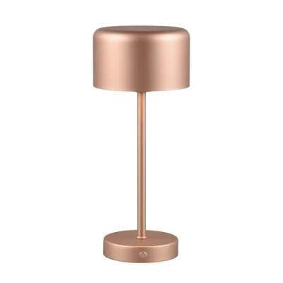 Immagine di Reality LED Lampada da tavolo senza fili Jeff R59151165, caffè in metallo, incl. 1,5 Watt, 4x Touch