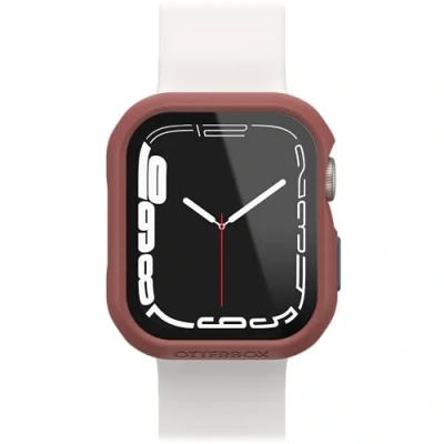 Immagine di Bumper OtterBox Eclipse con Protettore schermo in Vetro Temperato integrato per Apple Watch Series 9/8/7 41mm, antishock e cadute, protettivo bordi dell&#039; Watch, Marrone/Blu