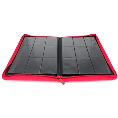 Immagine di docsmagic.de PRO Player 9 Pocket Zip Album Red 360 Card Binder MTG PKM YGO Cerniera Rosso