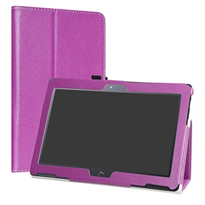 Immagine di LiuShan BQ Aquaris M10 Custodia, Slim Sottile Pieghevole con Supporto in Piedi Caso per 10.1&quot; Android Tablet,Viola