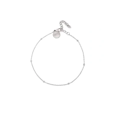 Immagine di SINGULARU Cavigliera Dots. Acciaio. Bracciale con Lunghezza 21 cm + 3,5 di Estensione. Taglia Unica. Gioielli per Donna