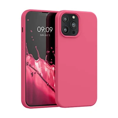 Immagine di kwmobile Cover per Apple iPhone 13 Pro Max Custodia Back Case Smartphone in Silicone TPU Protezione Gommata awesome pink