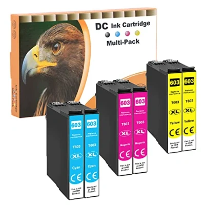 Immagine di D&amp;C 6x Cartucce d&#039;inchiostro compatibili per Epson 603 XL Expression Home XP 2100 2105 3100 3105 4100 4105 WorkForce WF 2810DWF 2830DWF 2835DWF 2850