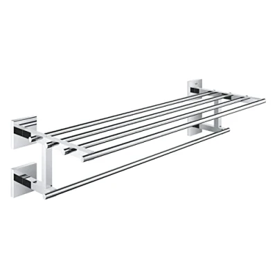 Immagine di GROHE QUICKFIX Start Cube,Porta salviette multiplo,Installazione a vite,Super Steel,41099001