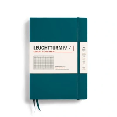 Immagine di LEUCHTTURM1917 359693 Taccuini Medium (A5) Copertina rigida, 251 pagine numerate, Quadretti, Pacific Green