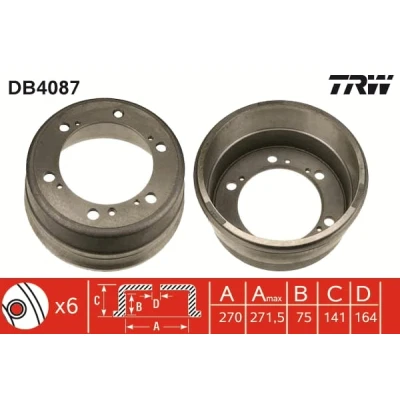 Immagine di TRW DB4087 Freni a Tamburo 292 VOLKSWAGEN: LT 28 35 I Van