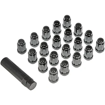 Immagine di Dorman 711 356: Set di serrature scanalate cromate nere M12 1.50