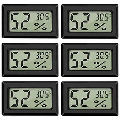 Immagine di Thlevel 6PCS Mini Termometro Ambiente Interno Digitale Igrometro per Interni Misuratore di Umidità Temperatura Effetto, Serra, Home, Office (Campo misura: 50C +70C)