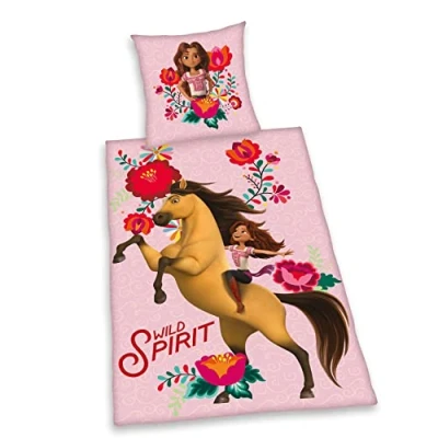 Immagine di Herding Set di Biancheria da Letto Spirit, Federa 80 x cm, Copripiumino 135 200 Chiusura a Bottoni, Cotone