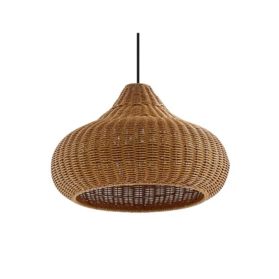 Immagine di Lucande lampada a sospensione da esterno Taniola, 1 luce, beige, rattan
