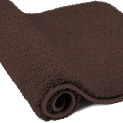 Immagine di wyewye Tappetino da bagno in microfibra, super spesso, 2 cm, assorbente, 60 x 120 colore: caffè