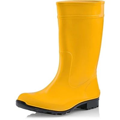 Immagine di Ladeheid Stivali Pioggia Donna 100% Impermeabili Gomma Robusto e Confortevole Alti da Scarpe Femminile LA 967 (Giallo/Nero 38 EU)