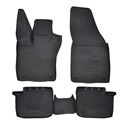 Immagine di NORM Liners 3D Tappeti Tappetini Auto In TPE Gomma Su Misura Per Tipo dal 2015, Kit di 4 Pezzi, Inodore, Nero, Antiscivolo