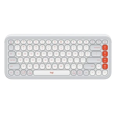 Immagine di Logitech POP ICON KEYS Bluetooth® Tastiera Tedesco, QWERTZ Bianco Dispositivi Easy Switch 3, pulsanti multimedia, funzione multipair