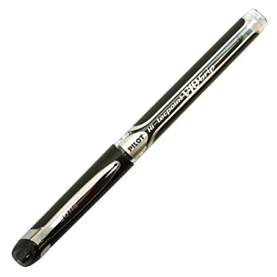 Immagine di Pilot V10 Grip Hi Tecpoint Penna a sfera con punta da 1,0 mm, inchiostro nero, confezione 6