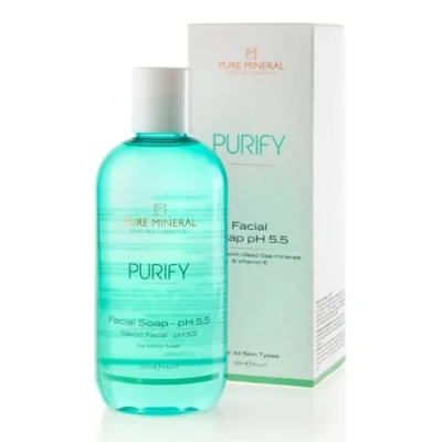 Immagine di Pure Mineral Sapone Viso Equilibrante pH 5.5 Detergente Delicato con Vitamina E Per Tutti i Tipi di Pelle Senza siliconi, solfati, parabeni 250ml