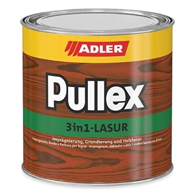 Immagine di ADLER Pullex, vernice 3 in 1, per legno di pino da 750 ml, impregnante, primer e protettiva esterni universale premium
