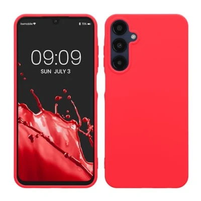 Immagine di kwmobile Custodia Compatibile con Samsung Galaxy A25 Cover Back Case per Smartphone in Silicone TPU Protezione Gommata rosa shocking