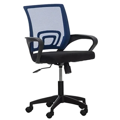 Immagine di CLP Sedia Da Ufficio Auburn Con Ruote I Poltroncina Girevole E Regolabile In Rete Traspirante Schienale Ergonomico, Colore:blu