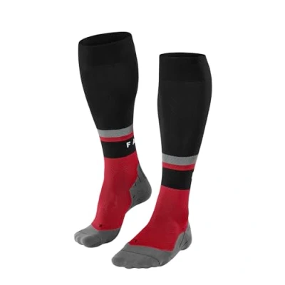 Immagine di FALKE RU Compression Energy M Kh filo funzionale con compressione 1 paio, Calzini da corsa Uomo, Rosso Scarlet 8070 Stripe, 39 42