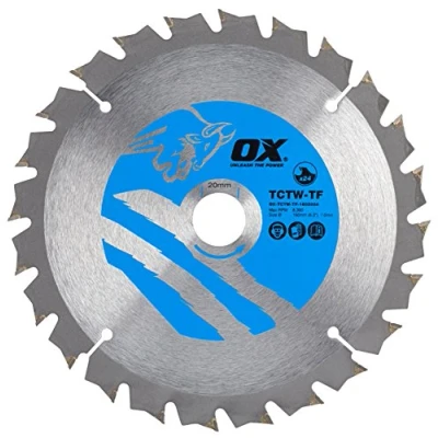 Immagine di ox tctw tf 1602024 24 denti taglio del legno ATB Thin Kerf, lama per sega circolare, 0 V, argento/blu, 160/20 mm
