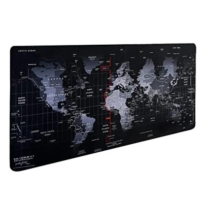Immagine di Hosimoln Tappetino per mouse da gioco,tappetino grande Dimensioni 80x30cm Spessore 3mm,Tappetino computer antiscivolo e impermeabile con bordi cuciti giochi/ufficio/casa 80 Map002