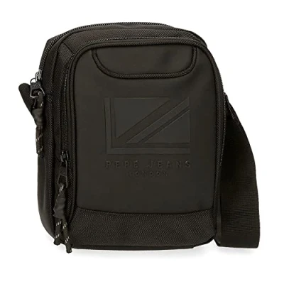 Immagine di Pepe Jeans Bromley LDN Tracolla media nera 17 x 22 8 cm Poliestere con dettagli in finta pelle