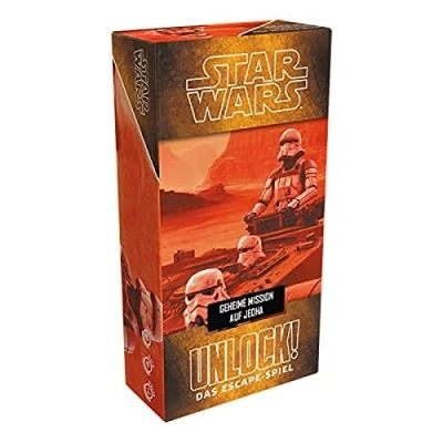 Immagine di Space Cowboys, Unlock! Missione segreta di Star Wars su Jedha, gioco per famiglie, puzzle, 1 6 giocatori, dai 10 anni in su, 60+ minuti, tedesco
