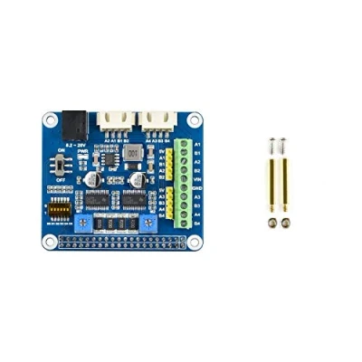 Immagine di Waveshare Stepper Motor HAT for Raspberry Pi Drives Two Motors Up to 1/32 Microstepping