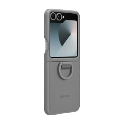 Immagine di Samsung Silicone Back Cover con Anello Grigio Galaxy Z Flip 6
