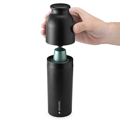 Immagine di Navaris Apricapsule Compatibile con Nespresso Apri Capsule caffè Strumento per Riciclare Caffe Alluminio Svuota Cialde Usate Nero